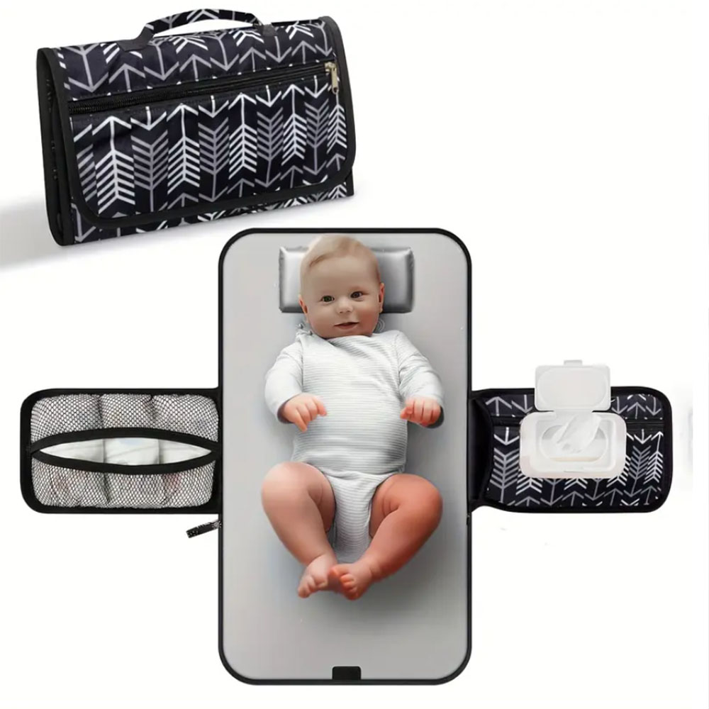 Backpack Diaper Bag - Draagbaar aankleedkussen voor luiertas of aankleedtafel