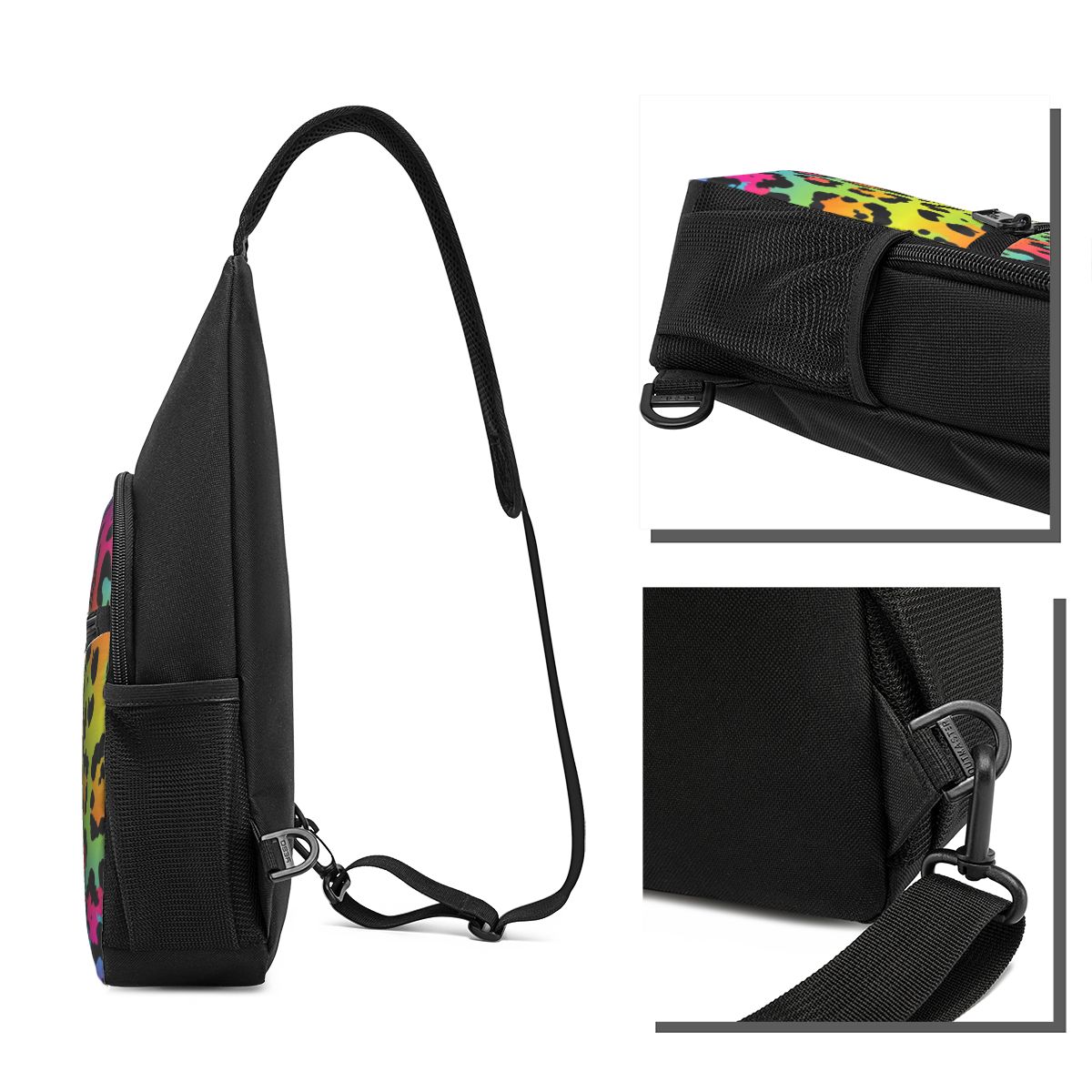 Regenboogluipaardprint Borstta - Sling Backpack Shoulder recensie en prijs