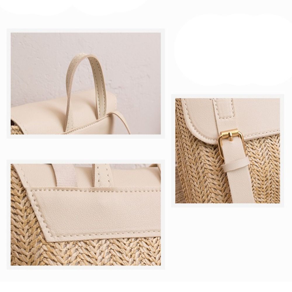 Trendy PU lederen stro rugzak  - Leather Backpack Vintage recensie en prijs