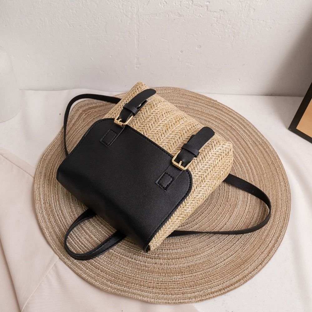 Trendy PU lederen stro rugzak  - Leather Backpack Vintage recensie en prijs
