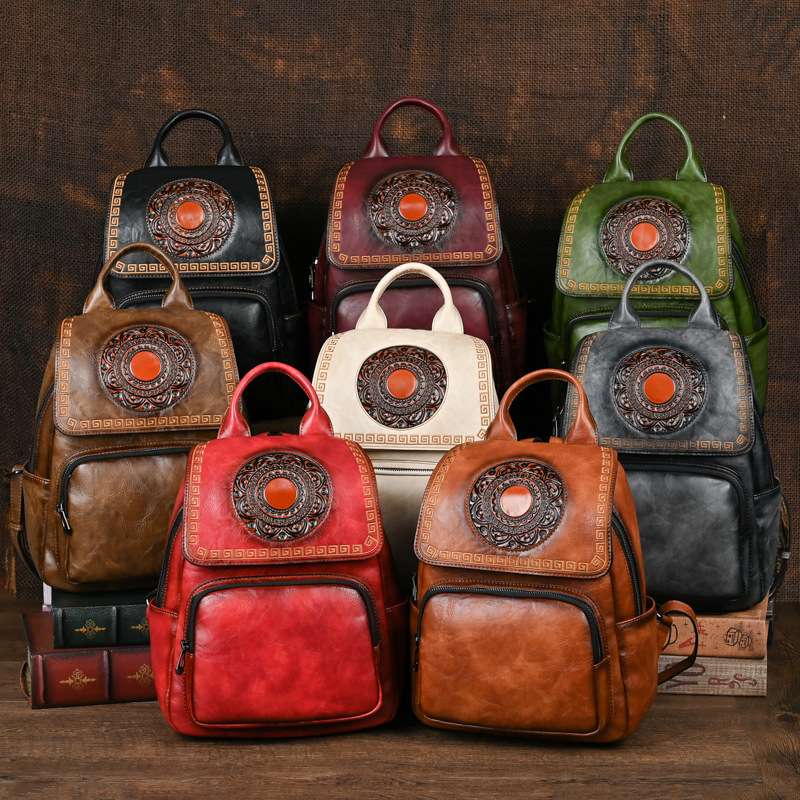 Johnature 2026 Nieuwe vintage  - Leather Backpack Vintage recensie en prijs