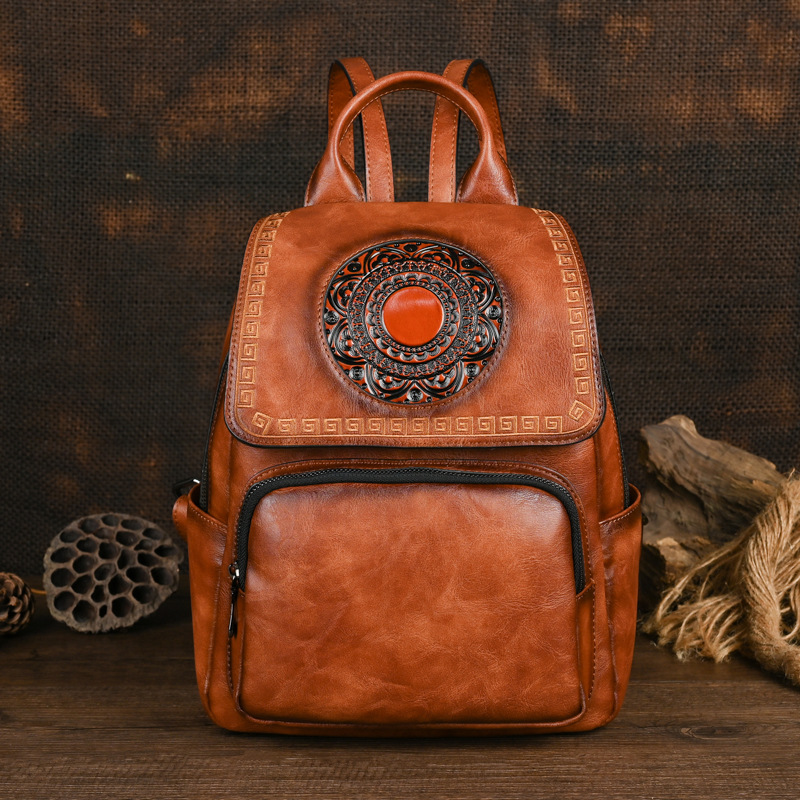 Johnature 2026 Nieuwe vintage  - Leather Backpack Vintage recensie en prijs
