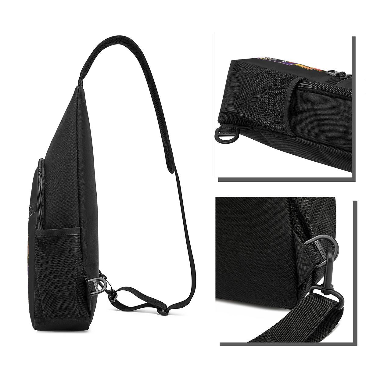 Rock Roll Band Kiss Cat Borstt - Sling Backpack Shoulder recensie en prijs