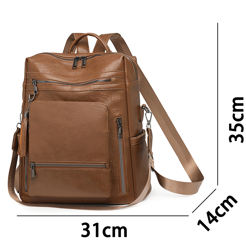Vintage lederen look rugzakset - Leather Backpack Vintage recensie en prijs