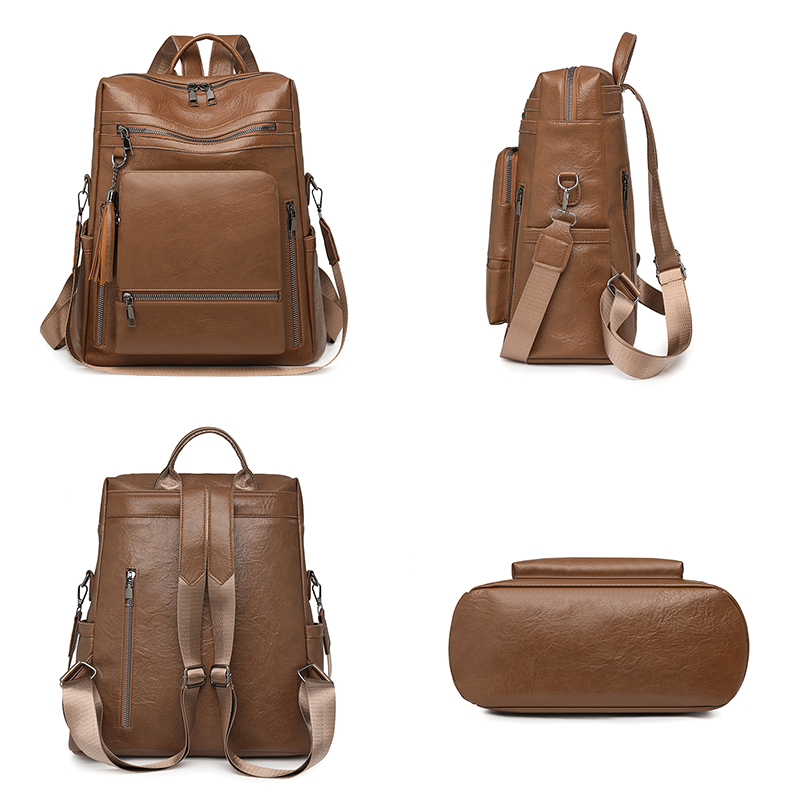 Vintage lederen look rugzakset - Leather Backpack Vintage recensie en prijs