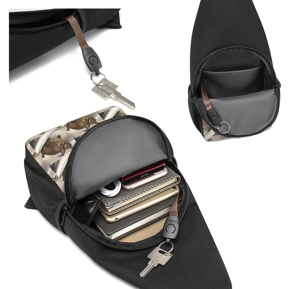 Big Floppa Animal Cat Borsttas - Sling Backpack Shoulder recensie en prijs